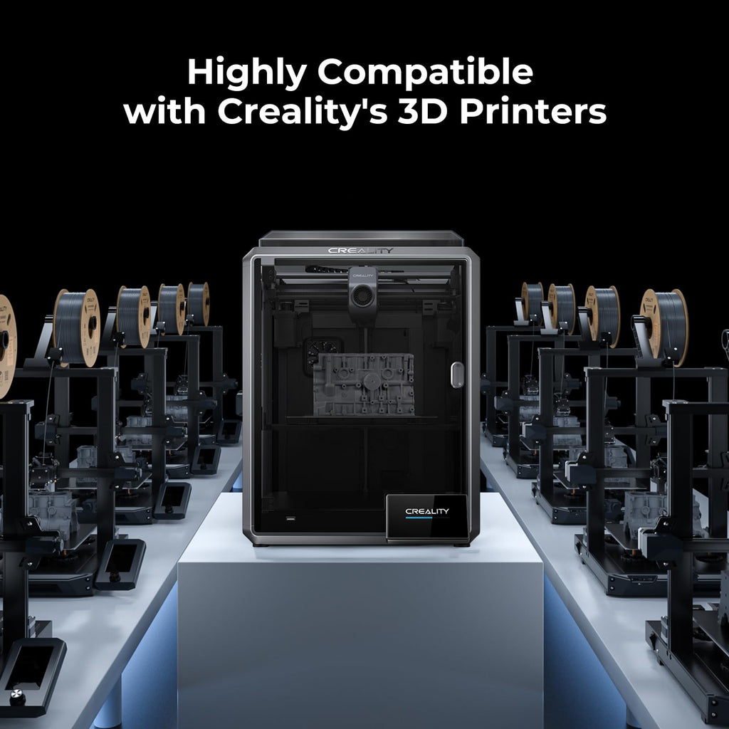 Creality Carbon Fiber PLA Filament 1.75mm 1KG, Hyper PLA-CF for High-Speed Printing 50–300mm/s, Dimensional Accuracy +/- 0.03mm Accuracy,Fits for Most FDM 3D Printers(Black)