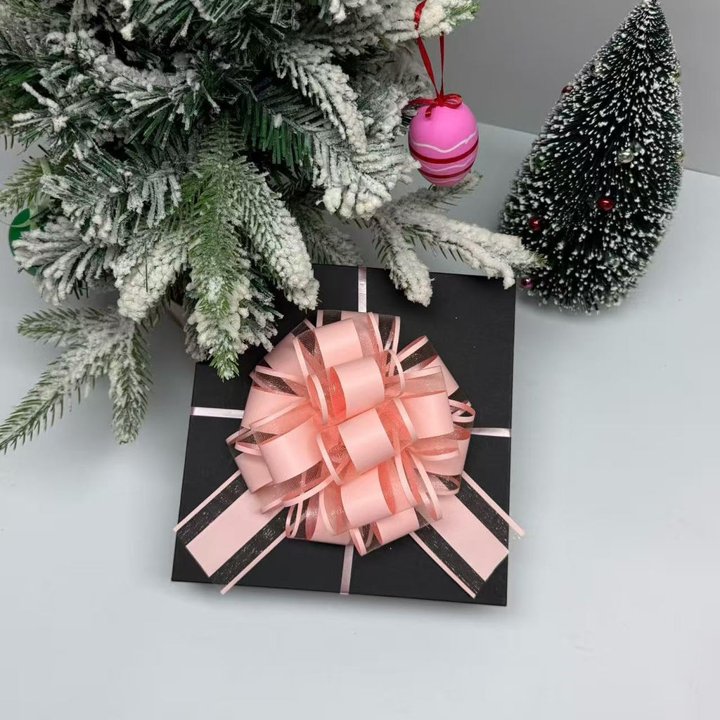 6 PCS Large Pull Bows,Bow for Gift Wrapping,6 inches,Christmas Party Birthday Gift Wedding Ribbon Bows for Wrapping Boxes or Flower Decorations, Valentine's Day Gift Decorations