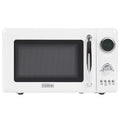 Haden 700 Watt 0.7 Cubic Foot Microwave Oven with Digital Controls, Defrost, and Instant Start Countertop Small Appliance, Ivory/Chrome