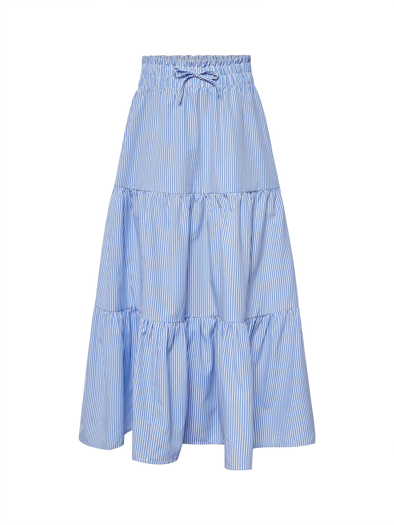 Floerns Girls Boho Floral Print High Waist Flare Hem Summer Long Skirt