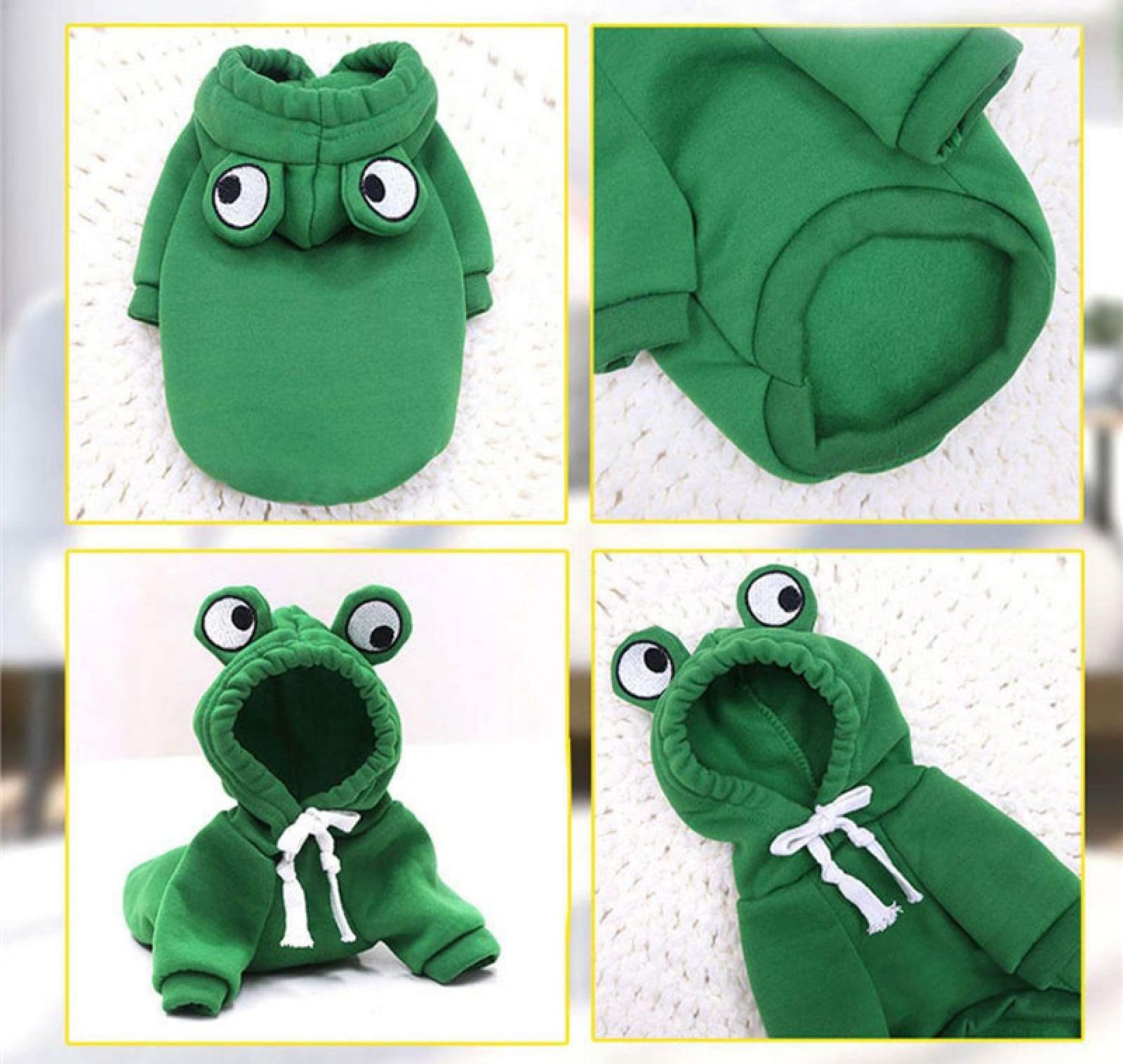 Warm Dog Winter Clothes Cute Fruit Dog Coat Hoodies Fleece Pet Dogs Costume Jacket for French Bulldog Chihuahua Ropa para Perro(Coffee,XS)