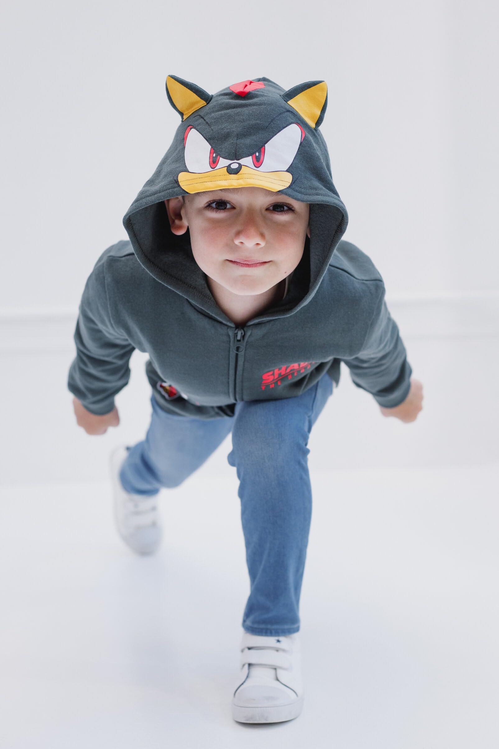 SEGA Sonic the Hedgehog Cosplay Fleece Zip-Up Hoodie Toddler to Big Kid