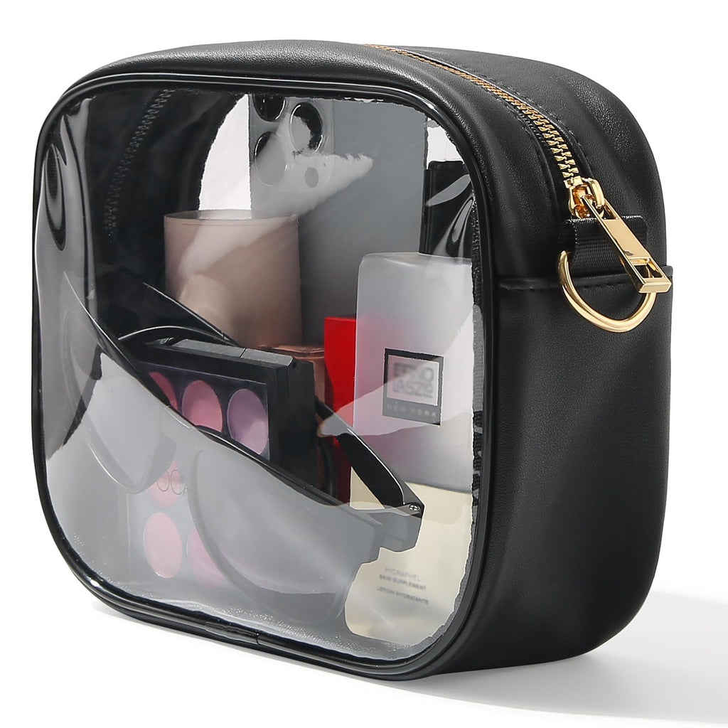 TOBVZOO Clear Bag Stadium Approved, Crossbody Transparent Bag for Concerts Sports Events, Purses for Men & Women