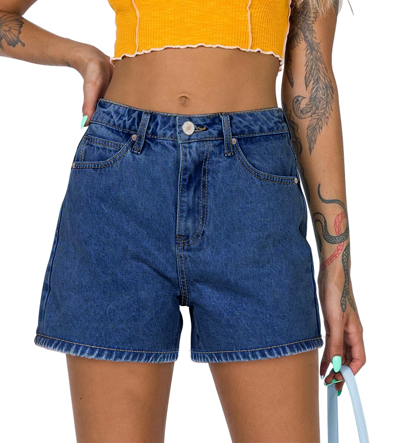 SANMM Jean Shorts Womens Summer Stretchy Denim Casual Hot Short Jorts 2026