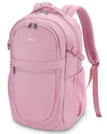 ECOHUB Travel Backpack for Women, 17.3 inch Suspended Laptop Backpack, Fashion Slim Water-Resistant College Computer Bookbag, 28L Personal Item Bag with 12 Pockets for Causal, Work, Beige