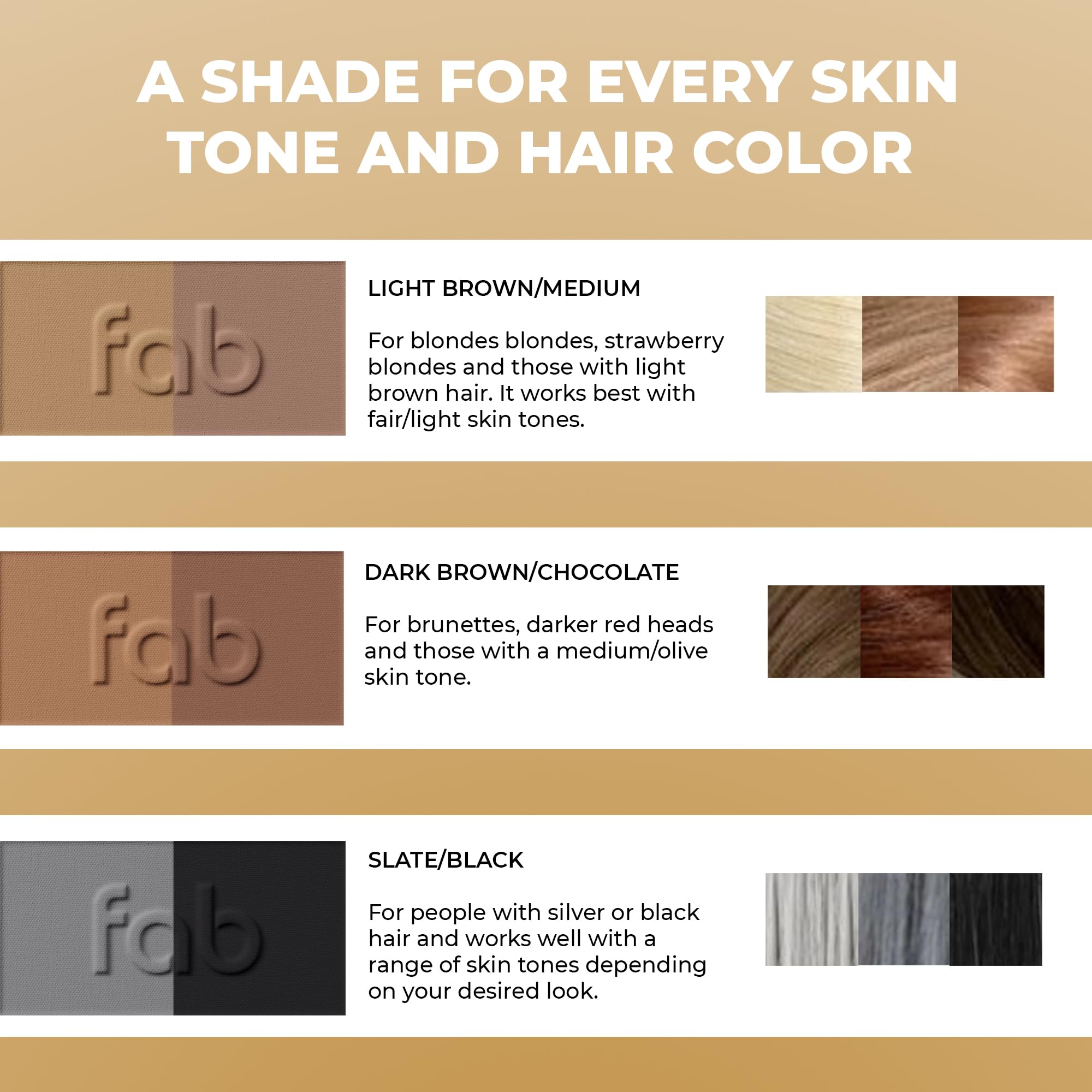 Fab Brows Duo Eyebrow Kit, Ultimate Brow Stencil Kit with Compact Powder Mirror and Eyebrow Shaper, Waterproof Eyebrow Makeup Kit Contour Palette, Eyebrow Cosmetics, (Dark Brown/Chocolate Brown)