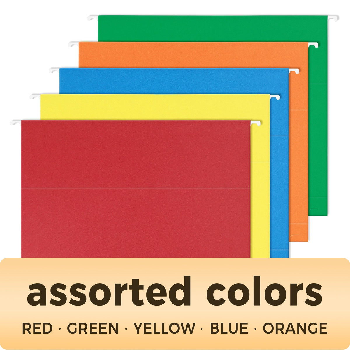 SUNEE Hanging File Folders Extra Capacity Assorted Colors, 25 Pack Letter Size File Folders with 1/5-cut Tabs, Heavy Duty 2 Inch Expansion, Stay Organized for Your Home and Office Bulk File