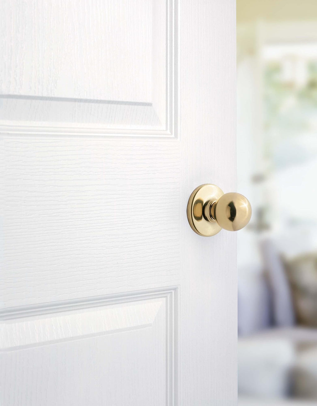 Kwikset Polo Dummy Door Knob, Single Sided Handle for Closets, French Double Doors, and Pantry, Matte Black Non-Turning Interior Push/Pull Door Knob, with Microban Protection