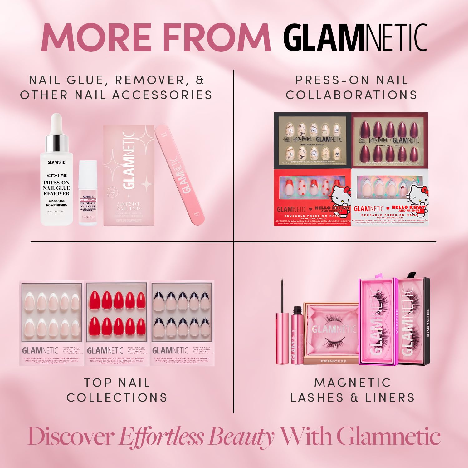 Glamnetic Press On Nails - Cashmere Blue | Opaque Soft Pale Sky Blue Short Squoval Fake Nails, Salon Quality | 15 Sizes - 30 Nail Kit