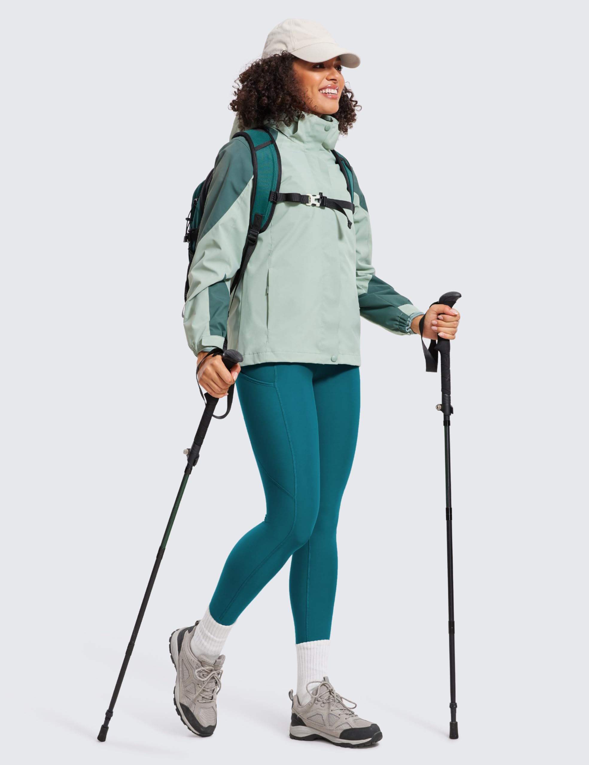 CRZ YOGA Fleece Lined Leggings Pockets 28'' - Thermal Casual Lounge Workout Womens Yoga Full Length Pants Winter Warm