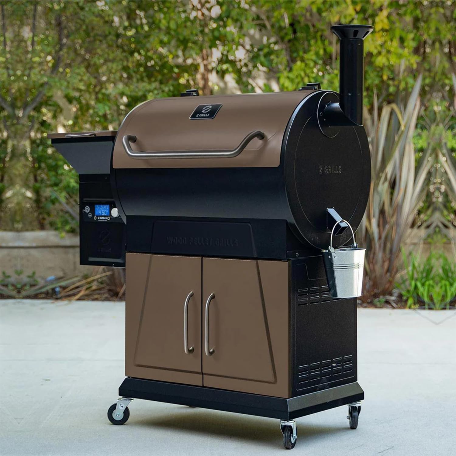 Z GRILLS ZPG-200APro Portable Tabletop Wood Pellet Grill and Smoker, Digital Control, 8 in 1 BBQ Grill for Outdoor Kitchen, Backyard, 202 Sq Inches of Cooking (Black)