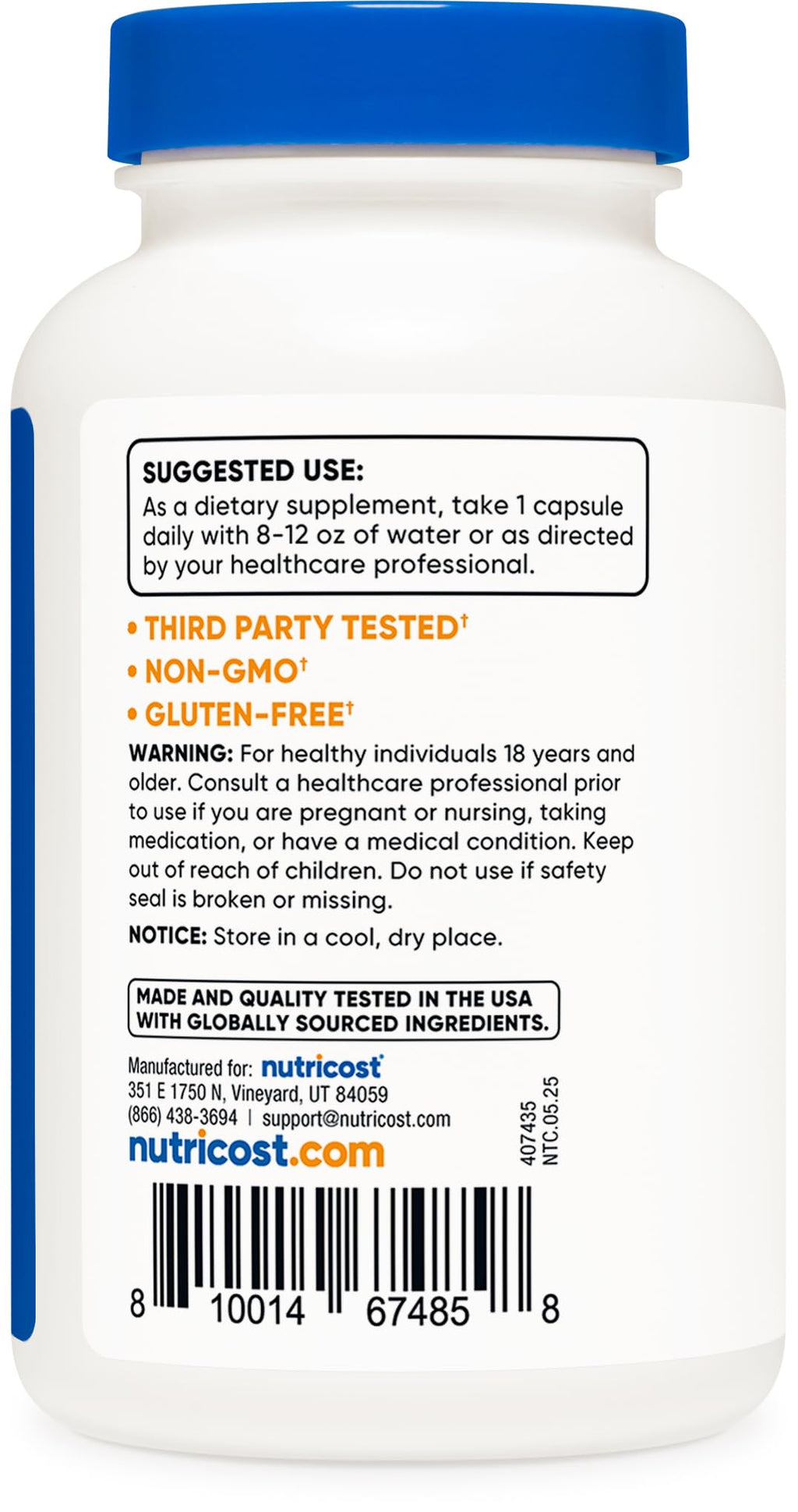 Nutricost Boron Capsules 10mg, 240 Vegetarian Capsules, Gluten Free and Non-GMO