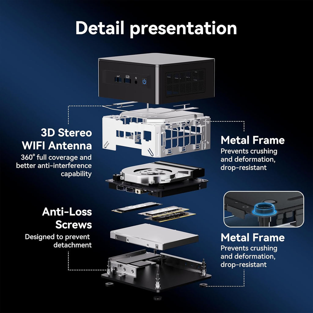 Intel NUC 13 PRO, for ASUS NUC 13 Pro NUC13ANHi5 Arena Canyon 16GB RAM 512GB SSD, Core i5-1340P, Win 11 Pro Mini Desktop Computer, 8K/4K UHD, Gigabit Ethernet/WiFi-6/VESA for Business/Office/Home