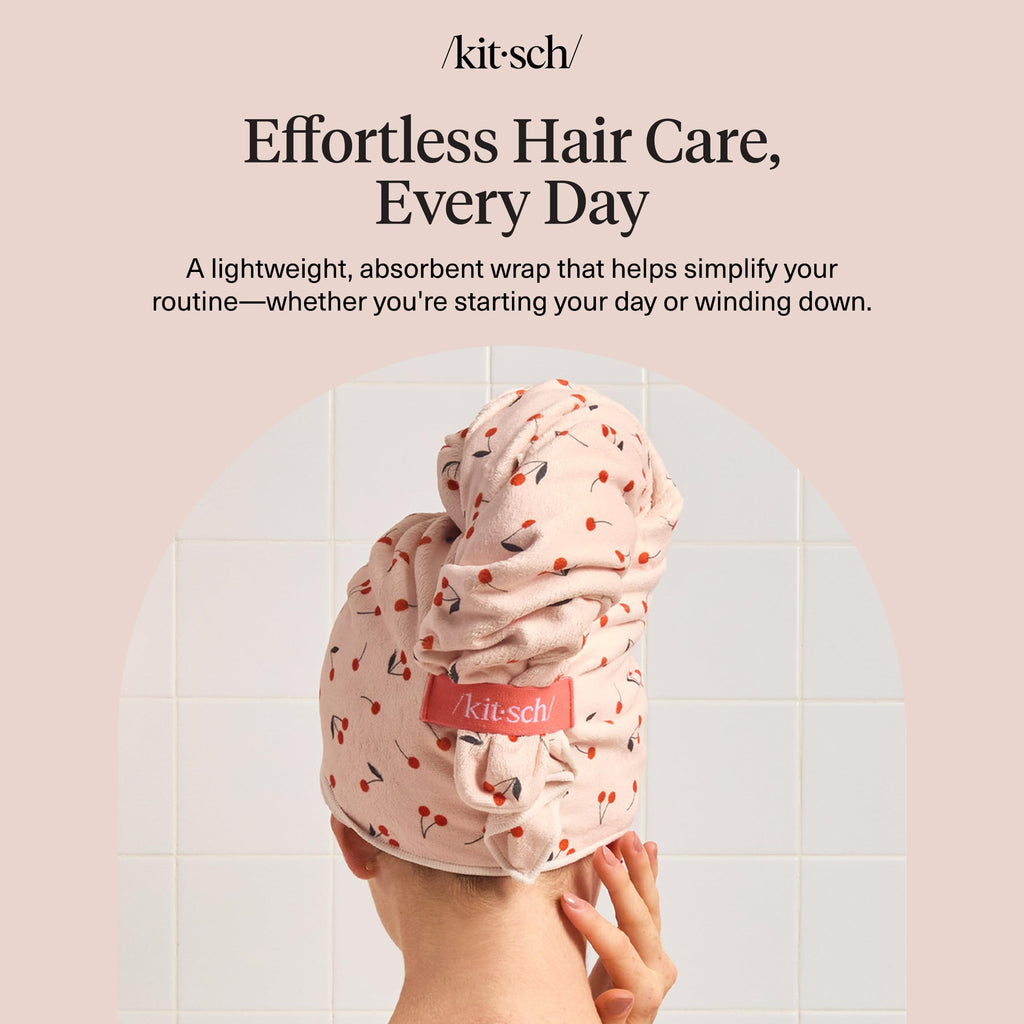 Kitsch Plush Microfiber Hair Towel Wrap for Women – Ultra Absorbent Microfiber Bath Towels for Wet, Curly, Long or Short Hair – Anti-Frizz Hair Wrap, Great Hair Care Gifts for Women