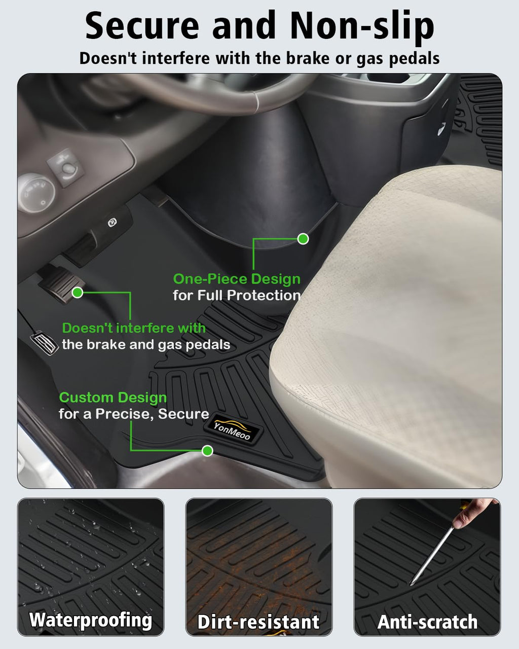Floor Mats & Cargo Mat & Backrest Mat Custom for Toyota RAV4 Hybrid 2026 (Not for Cargo Area with Subwoofer) (Not for Phev), Door Sill Guards, All Weather TPE Floor Liners for RAV-4 2026 Accessories
