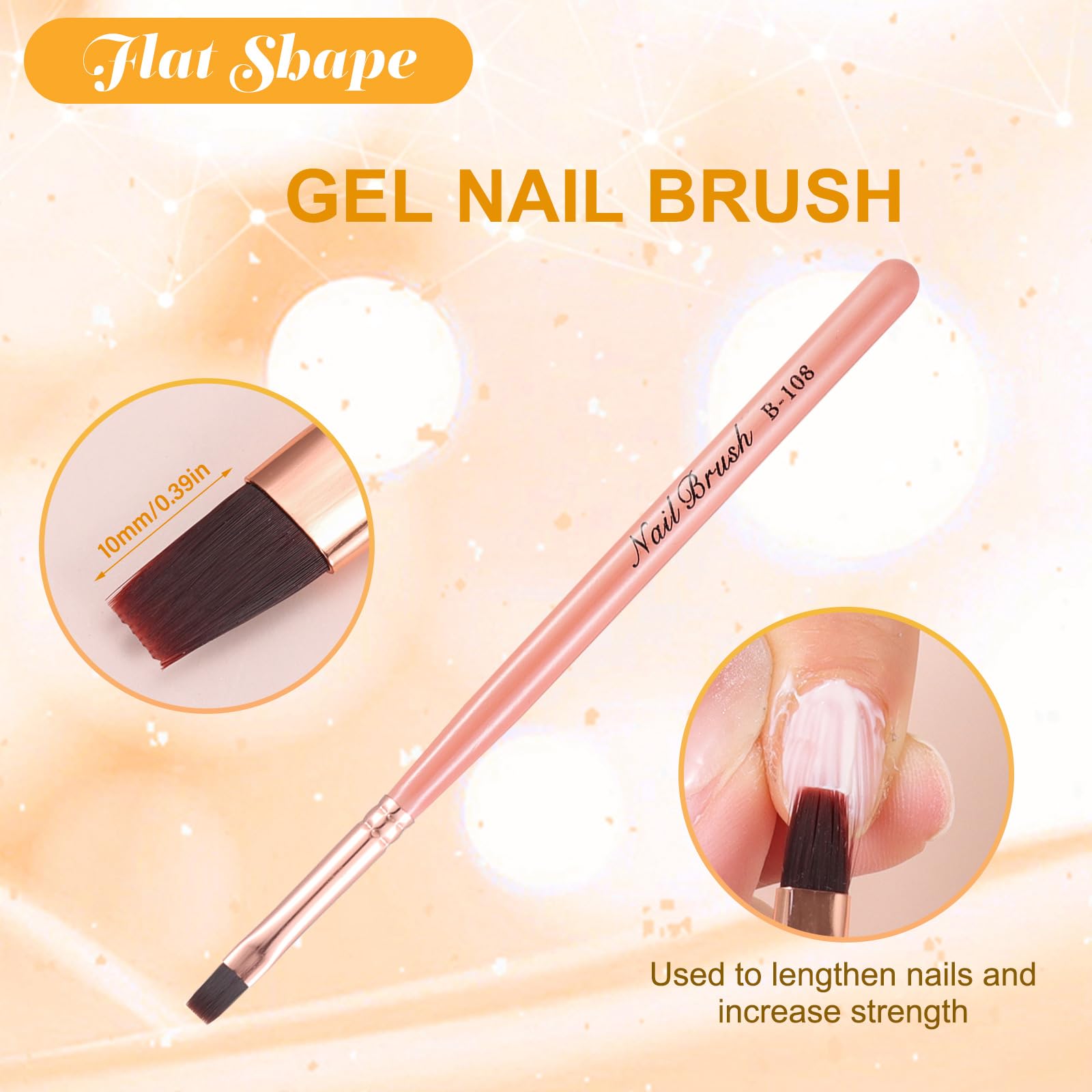 Nail Art Clean Up Brushes,Nail Brushes for Cleaning Polish Mistakes on the Cuticles, Acetone Resistant Nail Brush, Fingernail Cleaning Brushes for Nail Art and Designs (2 Pcs Round&Angled)