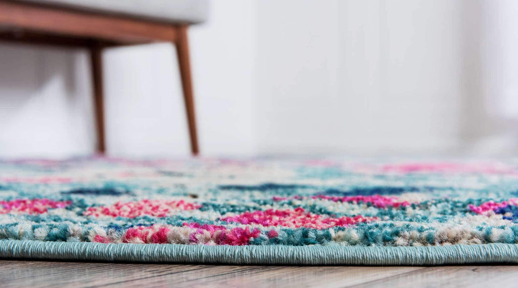 Unique Loom Jardin Collection Colorful, Vibrant, Abstract, Modern Area Rug (2' 0 x 3' 0 Rectangular, Multi/ Blue)