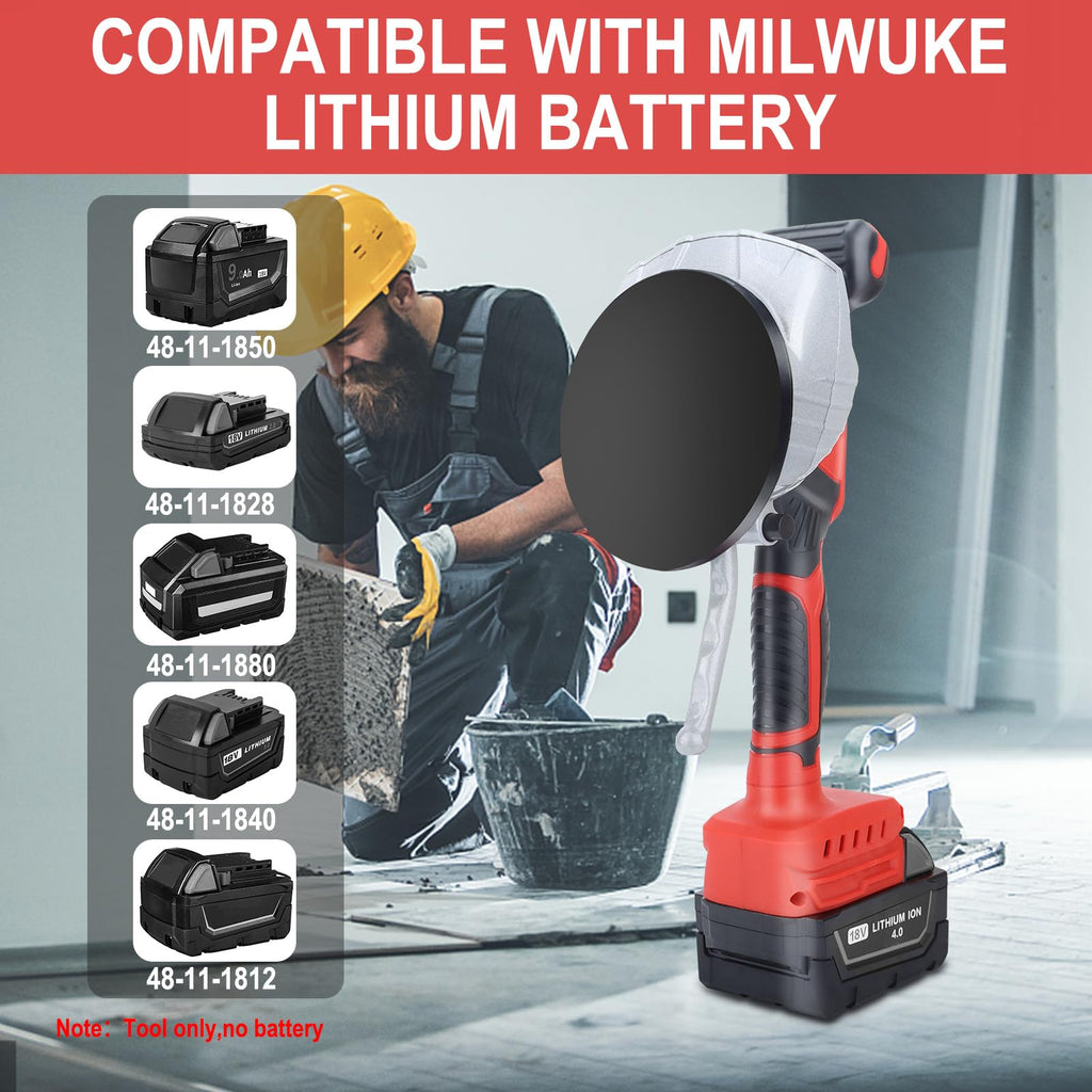 Tile Vibration Leveling Machine Compatible with Milwa-ukee 18V Battery, Cordless Tile Vibration Machine Installation Tool 150W Tiler Vibrator Tool with 8 Speed Suction Cup Digital Display (No battery)