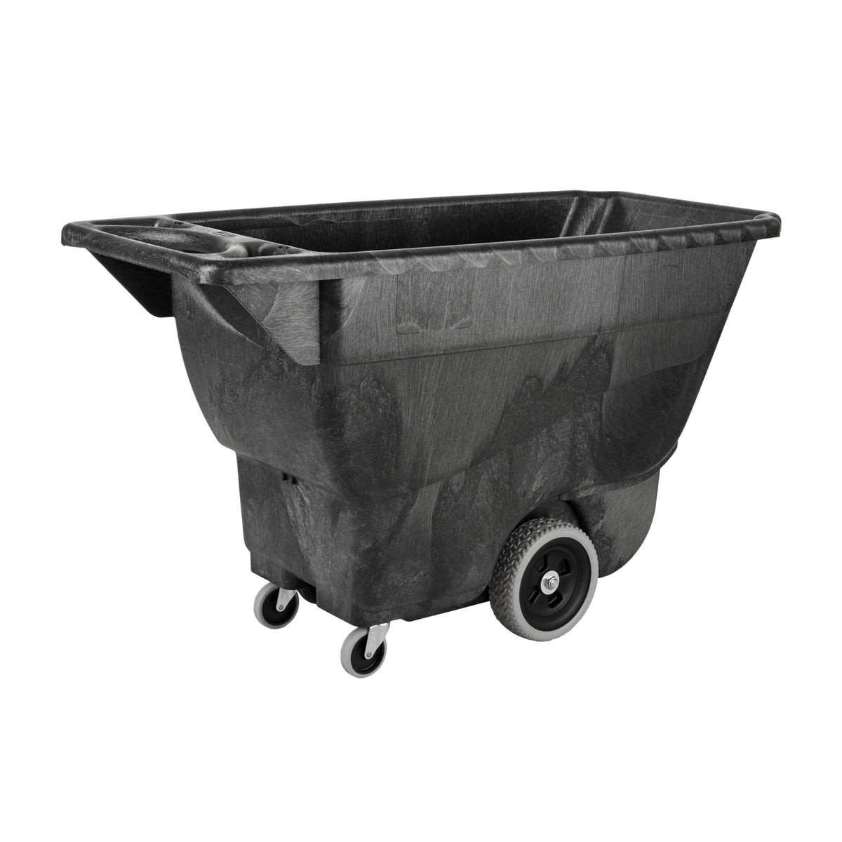 Rubbermaid Commercial Products Tilt Dump Truck, 1 Cubic Yard, 2100 lb Capacity, Black, Heavy Load Capacity with Wheels, Trash Recycling Cart for Office/Warehouse/Facility Management