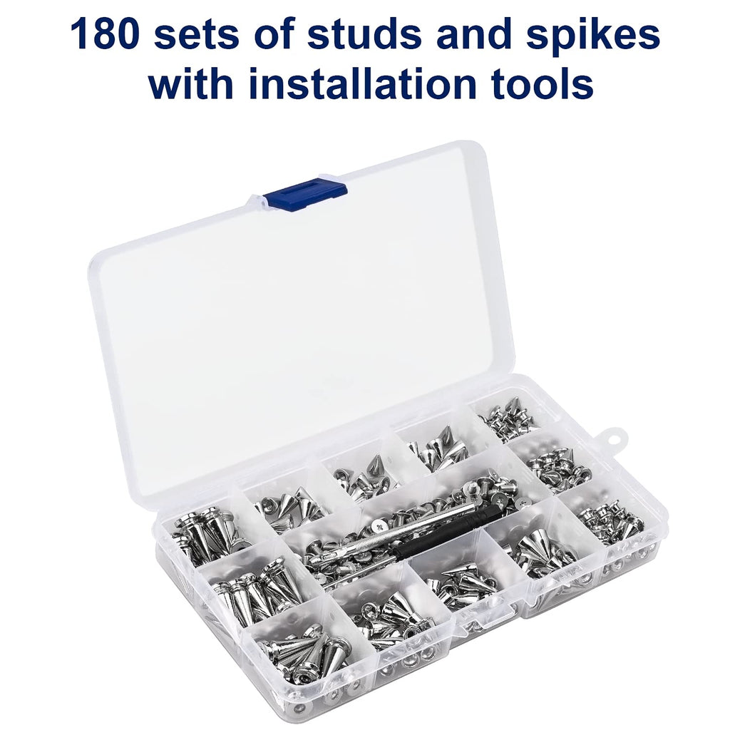 100 Sets Chicago Screws for Leather Crafting 7/20 Inch, 5 Colors of Rivets for Leather, Chicago Screws for DIY Leathercraft (Silver, Light Gold, Bronze, Antique Copper, GunMetel)