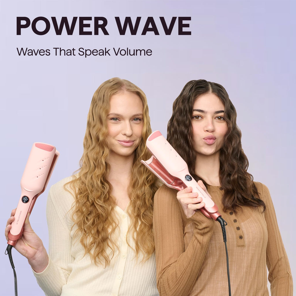 Wavytalk Main Stage Waves Power Wave Festival Bundle, Curling Iron Hair Crimper Waver, Ventilation Design for Less Damage, Ionic Reduces Frizz, Effortless-Waver, Festival-Ready Merch