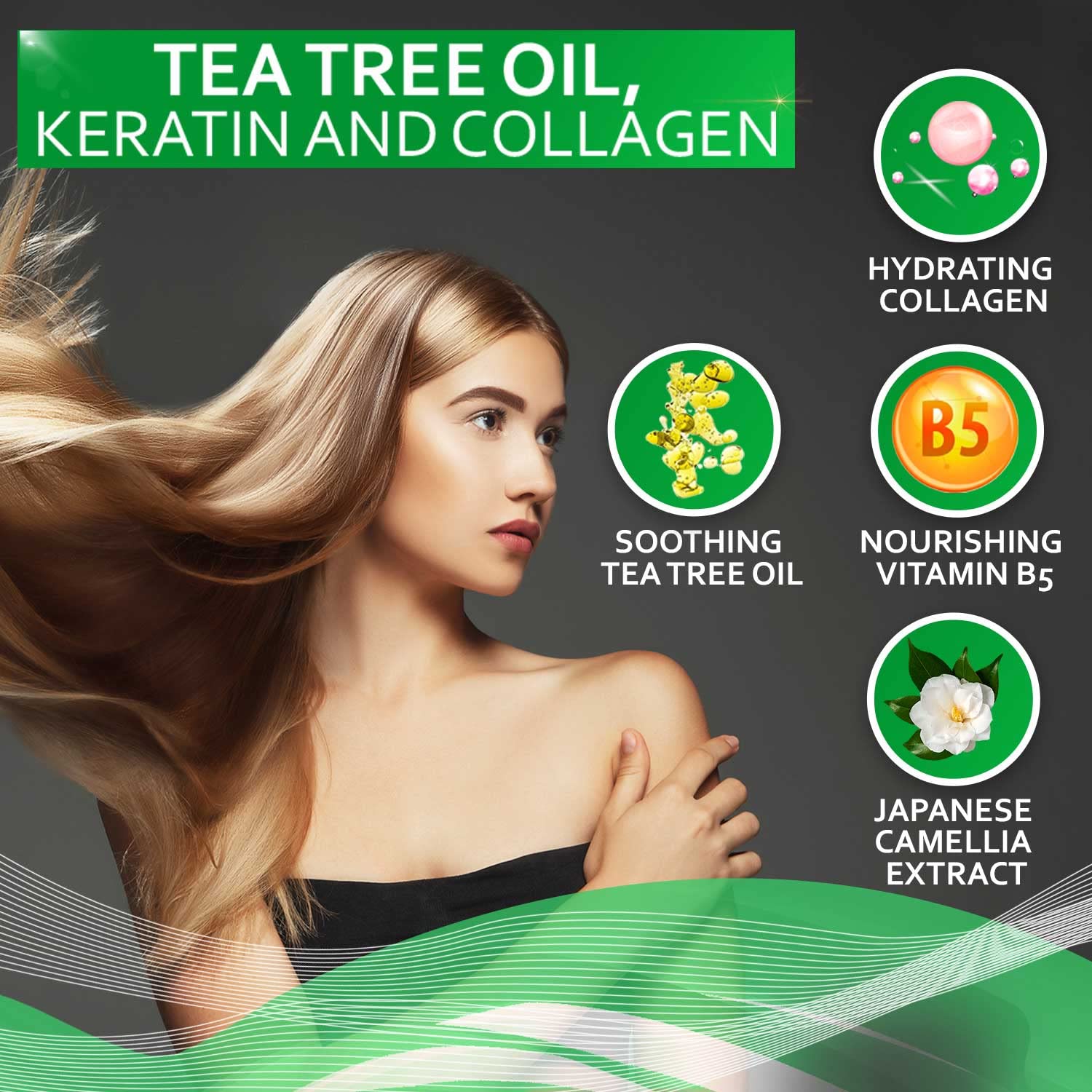 Apple Cider Vinegar Conditioner - Sulfate Paraben and Silicone Free - For Dry, Damaged and Oily Hair - Anti Dandruff Product for Fine Itchy Scalp Build Up - Cleansing Treatment for Women and Men
