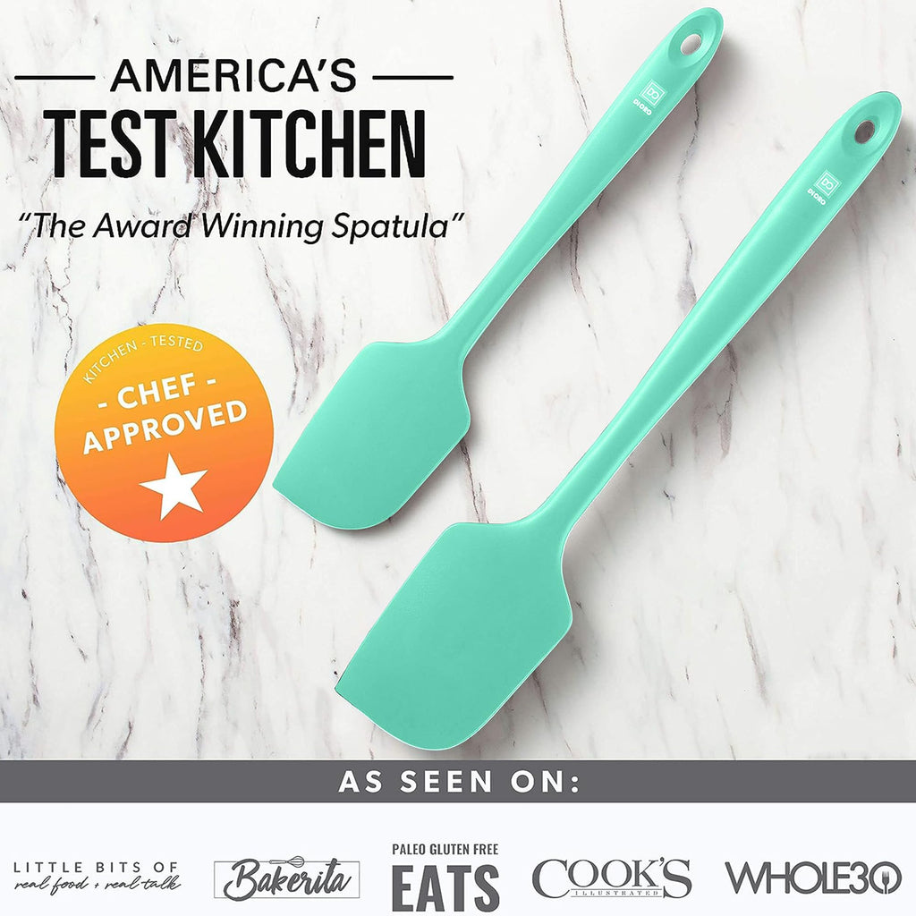 DI ORO Silicone Spatula Set - Rubber Kitchen Spatulas for Baking, Cooking, & Mixing - 600°F Heat-Resistant & BPA Free Silicone Scraper Spatulas for Nonstick Cookware - Dishwasher Safe (5pc, Black)