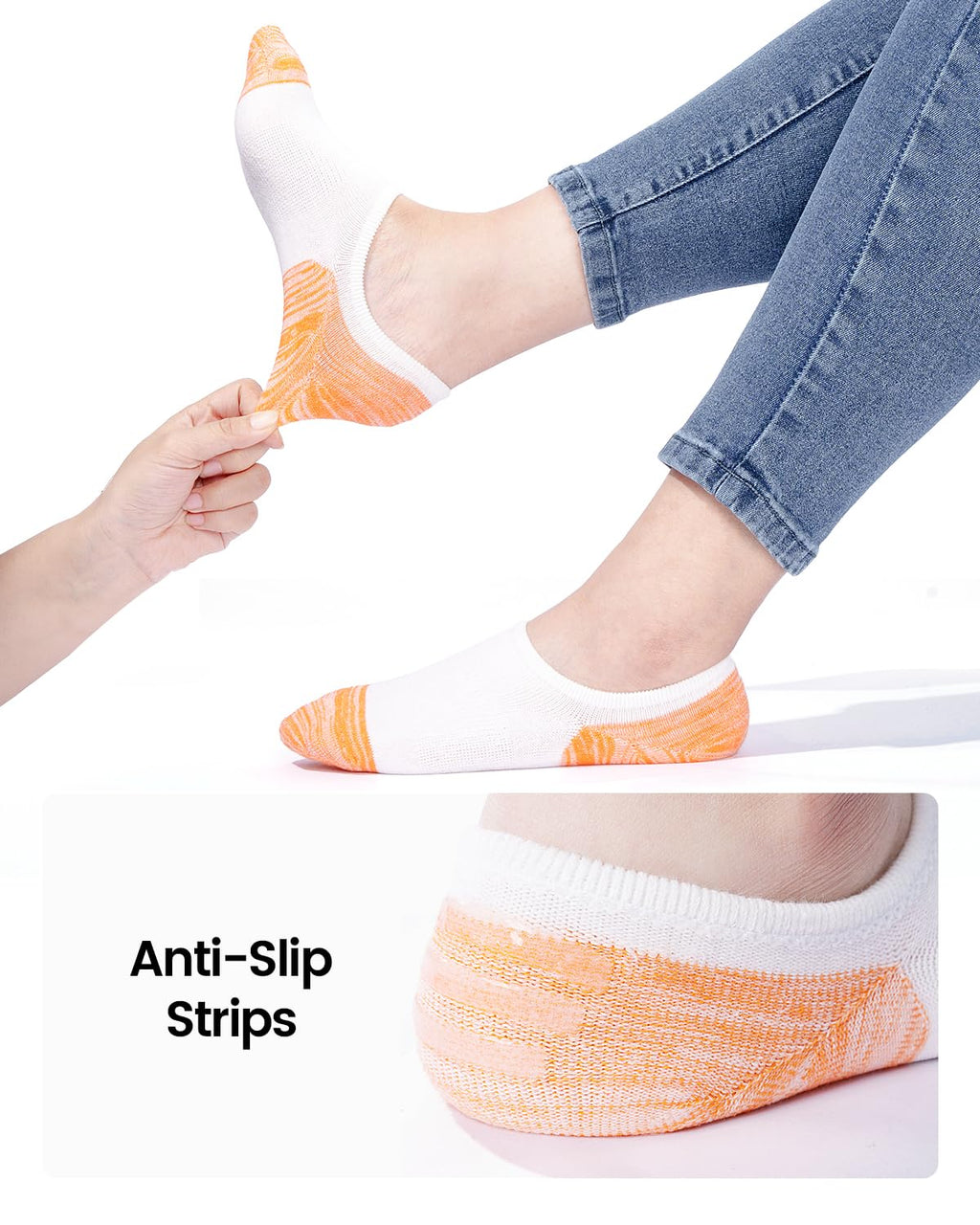 IDEGG No Show Socks Women 10 Pairs Low Cut Anti-Slid Novelty Athletic Casual Invisible Liner Socks