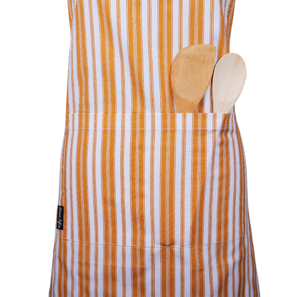 AMOUR INFINI Cotton Aprons for Women with Pocket, Adjustable Strap & Waist Ties - Washable Aprons for Baking, Cooking, Gardening (27.5 x 33 Inches - Blooming Floral)