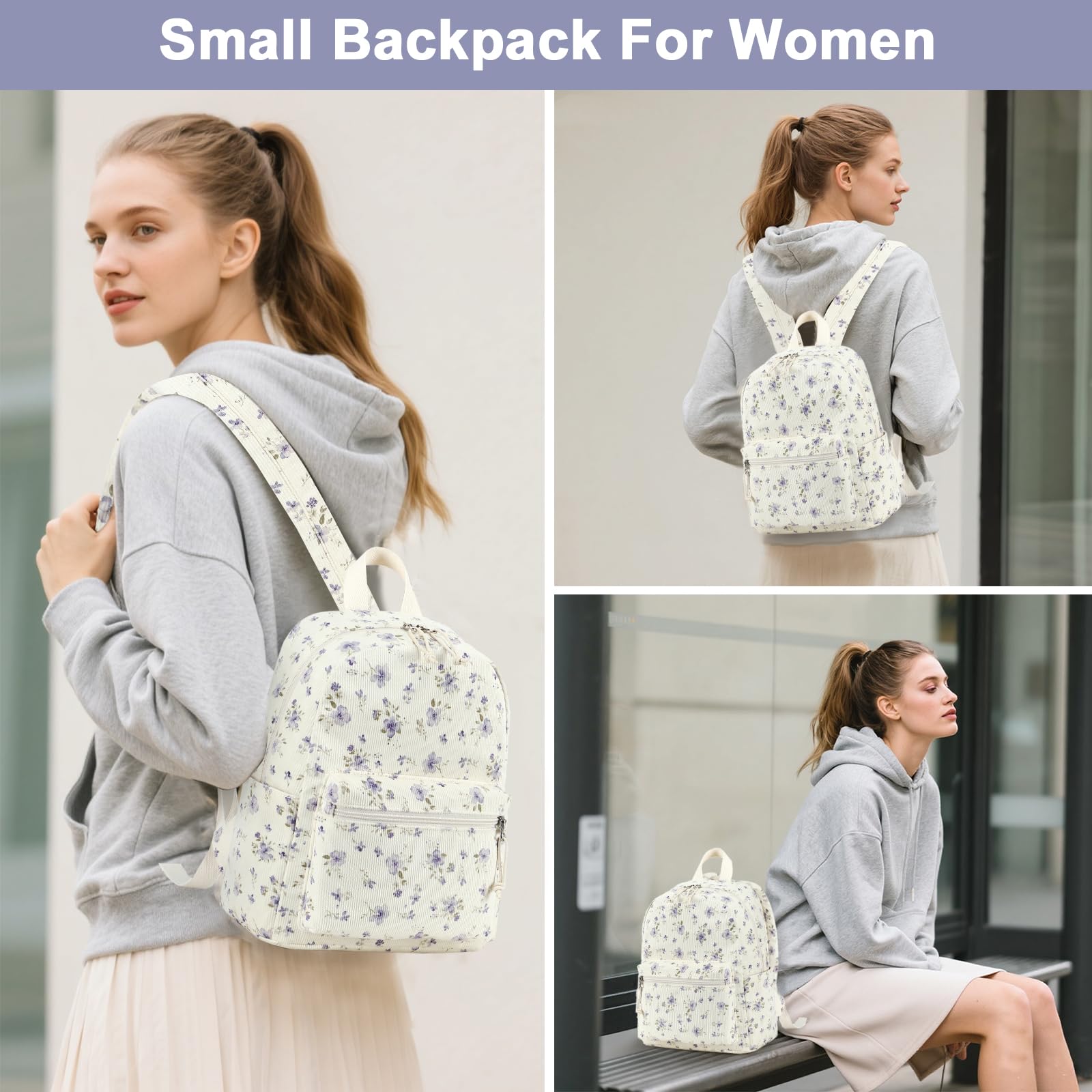 BTOOP Mini Backpack Women Girls Water-resistant Small Backpack Purse Shoulder Bag for Womens Adult Kids School Travel