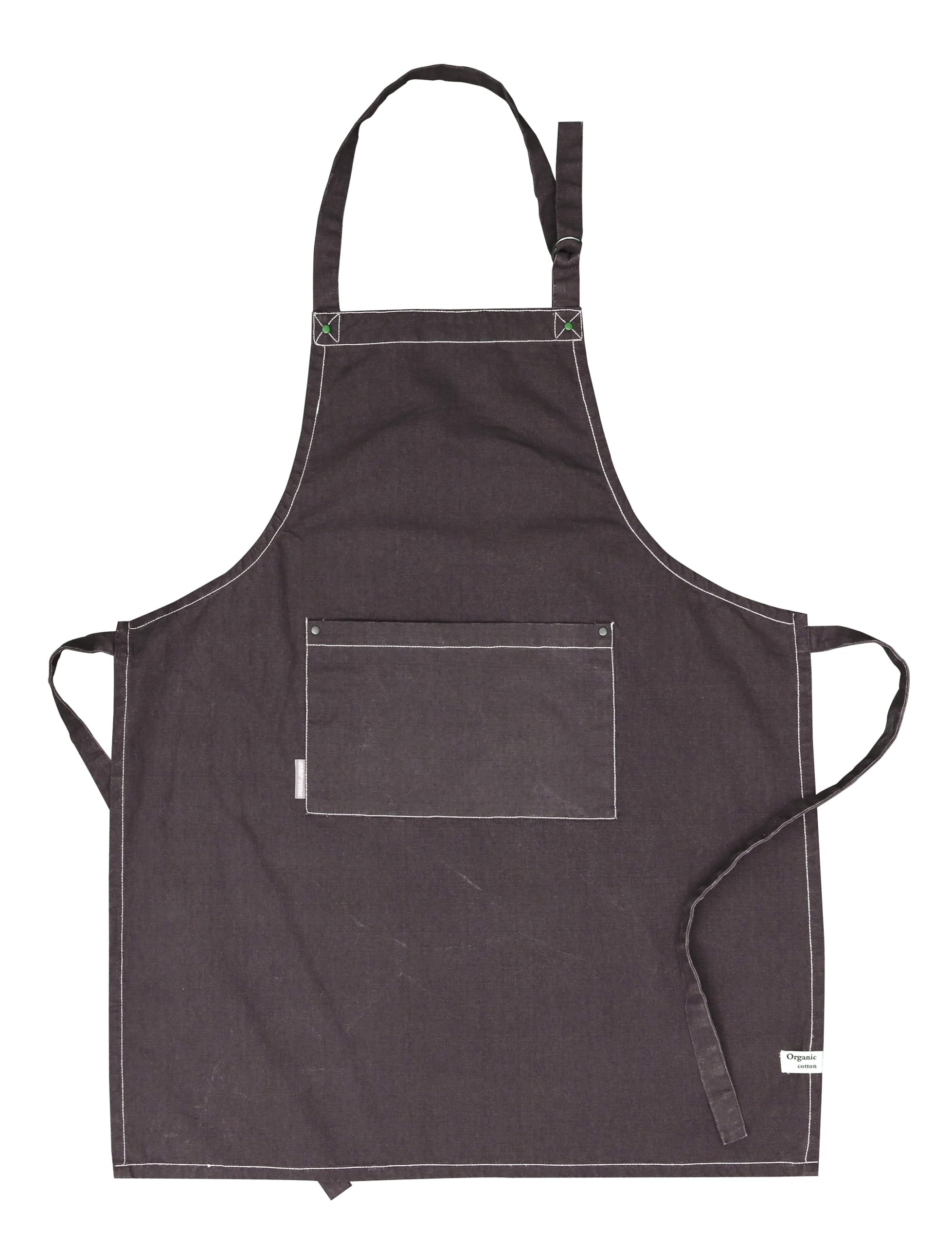 AMOUR INFINI Cotton Aprons for Women with Pocket, Adjustable Strap & Waist Ties - Washable Aprons for Baking, Cooking, Gardening (27.5 x 33 Inches - Blooming Floral)