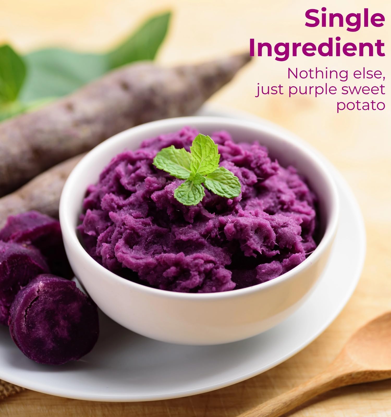 Purple Sweet Potato Powder 11.5oz (326g) - Natural Food Coloring for Baking, Drinks & Smoothies｜Ube/Purple Yam Alternative, Non-GMO, Gluten-Free, Resealable Pack