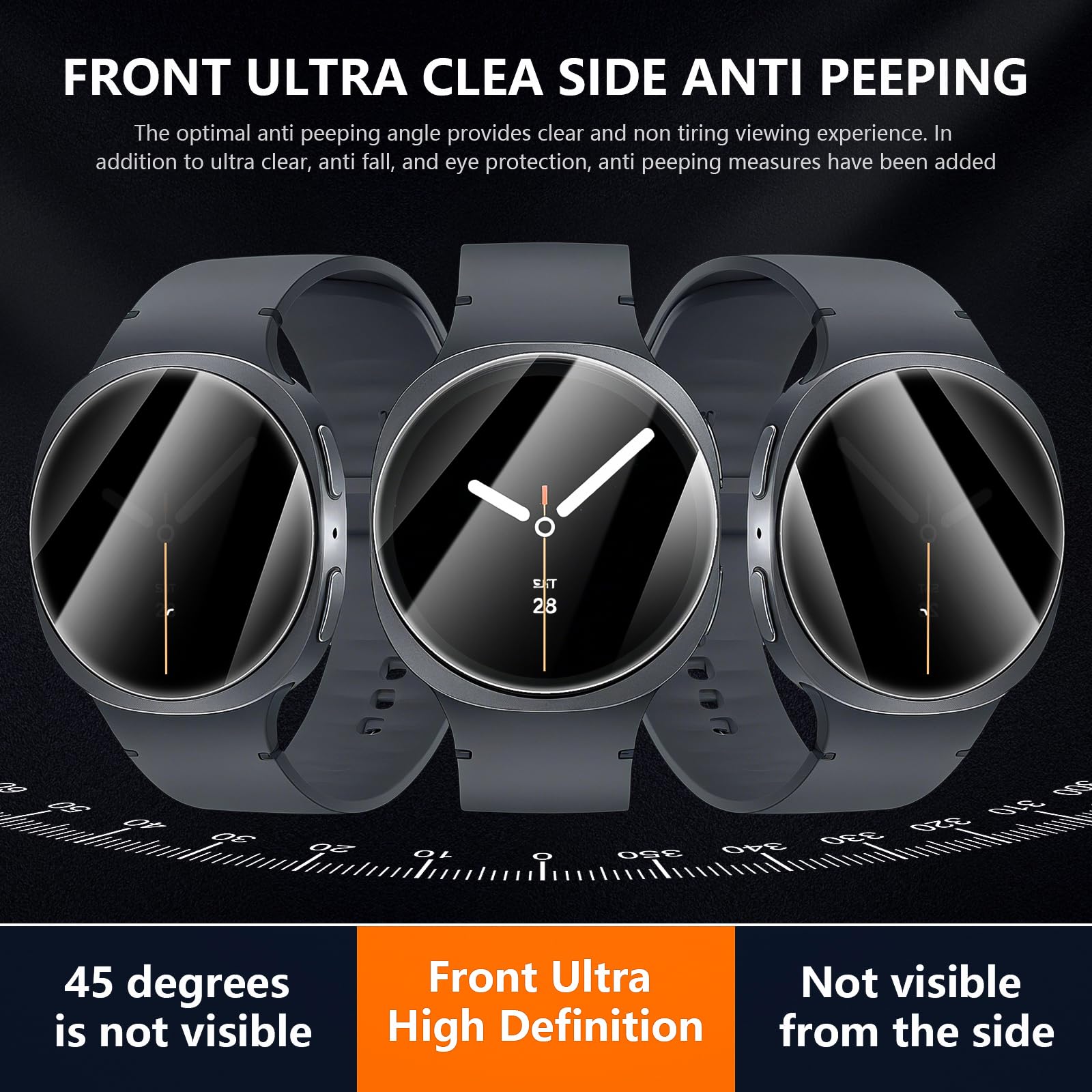 Suoman 4-Pack for Samsung Galaxy Watch 4 Classic 46mm Tempered Glass Screen Protector for Galaxy Watch 4 Classic 46mm Smartwatch [2.5D 9H Hardness] [Anti-Scratch]