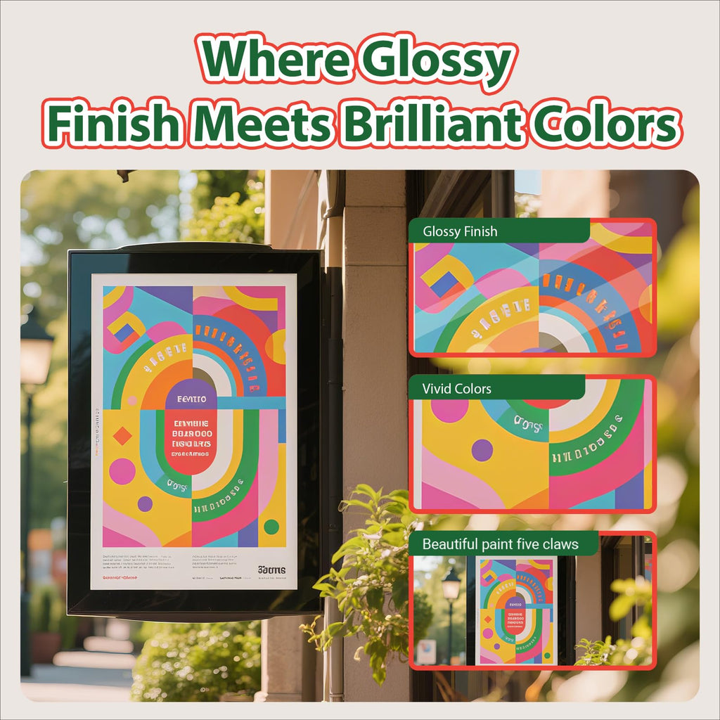Uinkit Premium Glossy Inkjet Photo Paper - 4x6 Inch, 48lb 180gsm, 100 Sheets - Professional Photographic Quality, Dye Ink Compatible, High-Gloss Finish for Vivid Memories & Instant Prints
