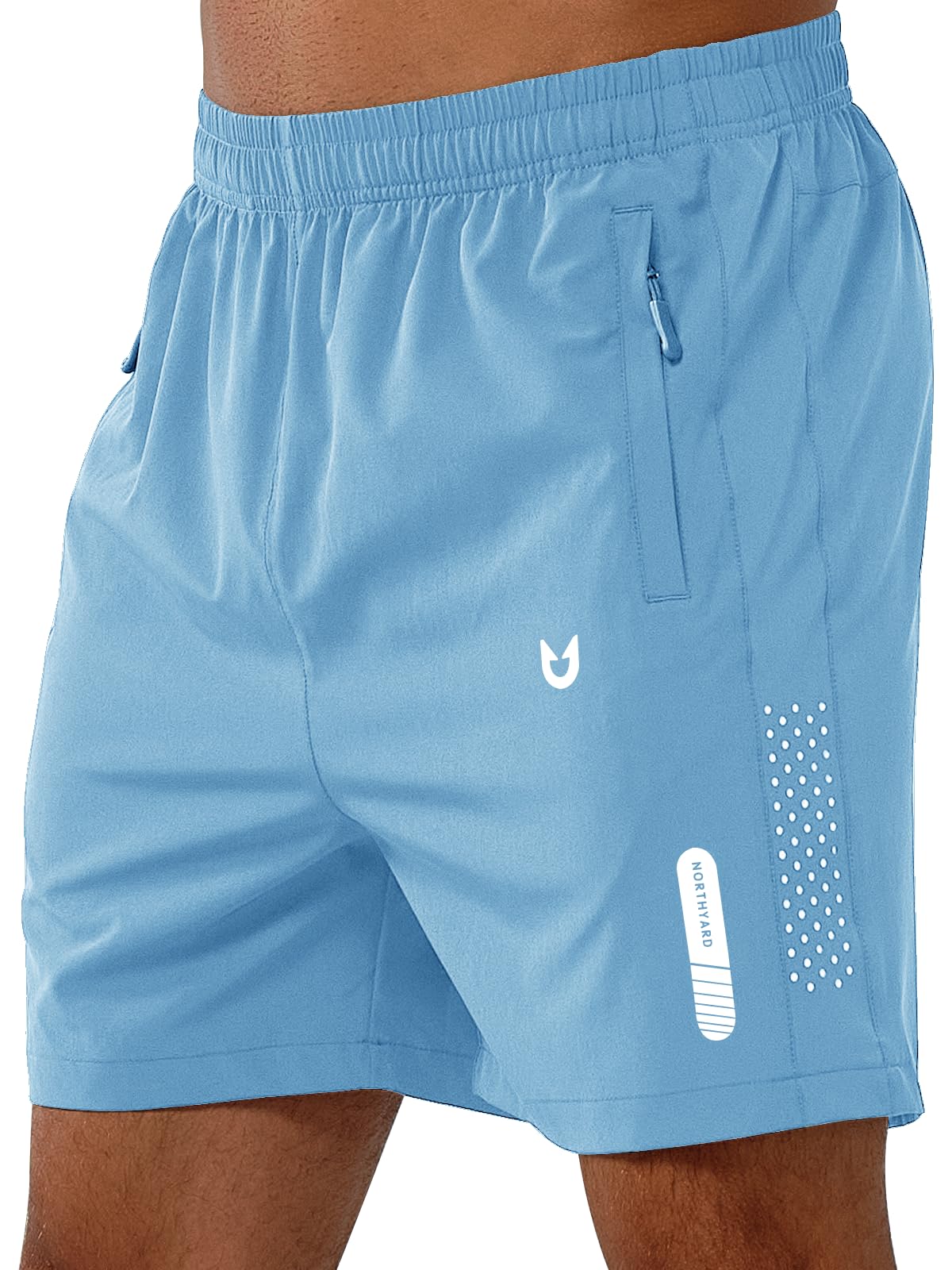 NORTHYARD Men's Athletic Running Shorts Gym Workout 7"/9"/5" Quick Dry Lightweight Sports Basketball Tennis 3 Zipper Pockets