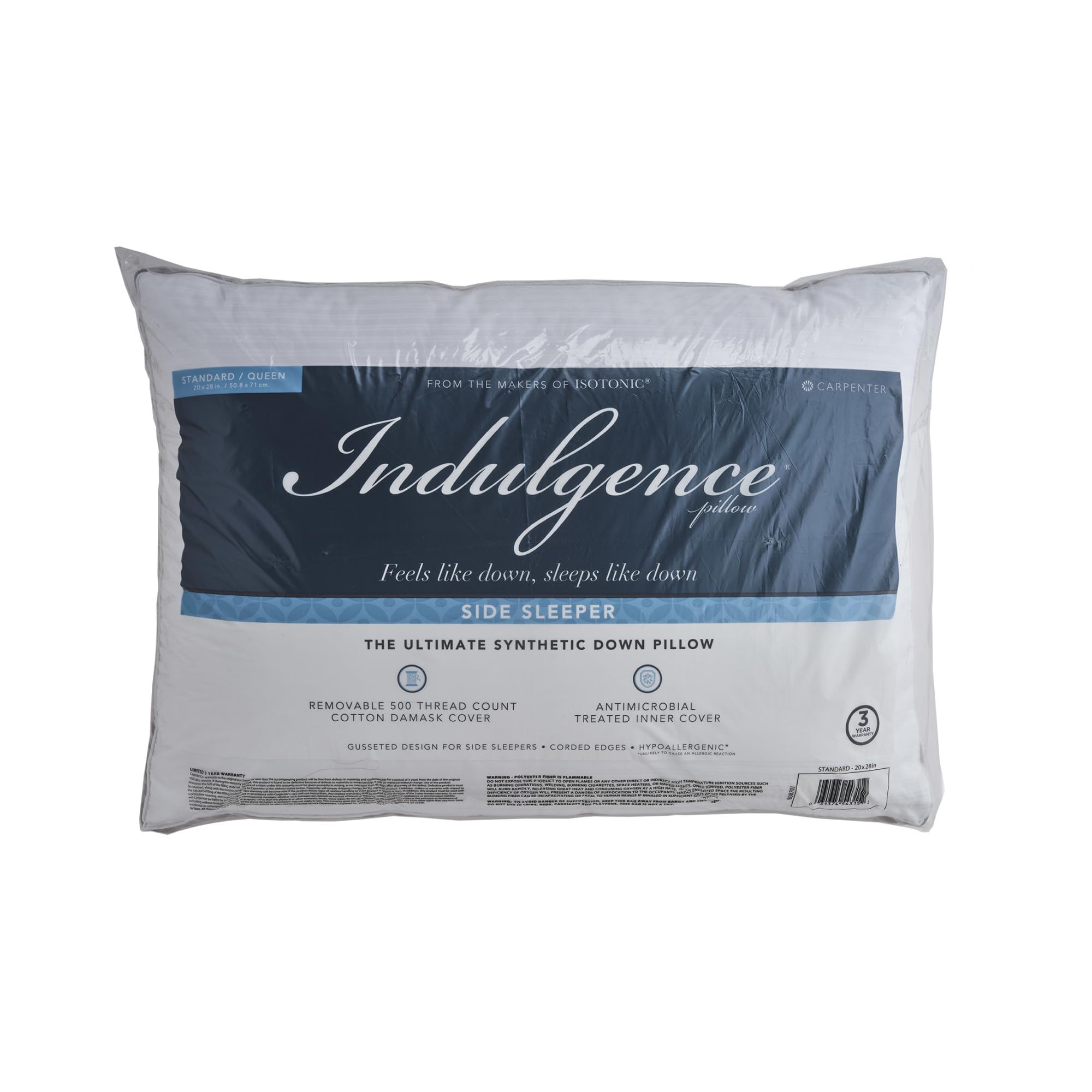 Isotonic Indulgence Synthetic Down Pillow | Side Sleeper (Standard/Queen)