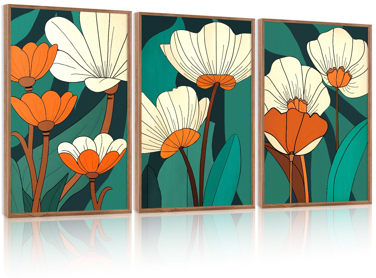 CHDITB Abstract Modern Framed Canvas Wall Art Set, Contemporary Artwork for Home Decor, Neutral Pastel Illustration Wall Painting, Nordic Minimal Zen Art Prints for Living Room Office-16 x24 x3