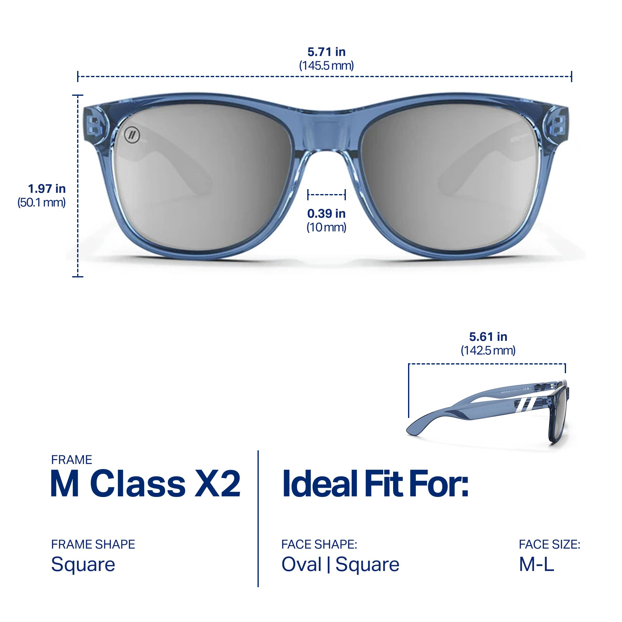 Blenders Eyewear M Class X2 – Polarized Sunglasses – Round Lens, Spring Loaded Hinge – 100% UV Protection – For Men & Women