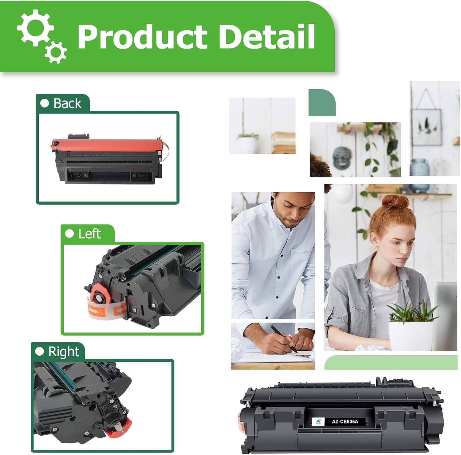 Aztech CE505A 05A Toner Cartridge Black P2035 Compatible Replacement for HP LaserJet 05A CE505A P2035N Toner Cartridge for HP 2035N P2055DN 2055DN P2030 P2050 P2055X P2055D Printer (Black 4-Pack)