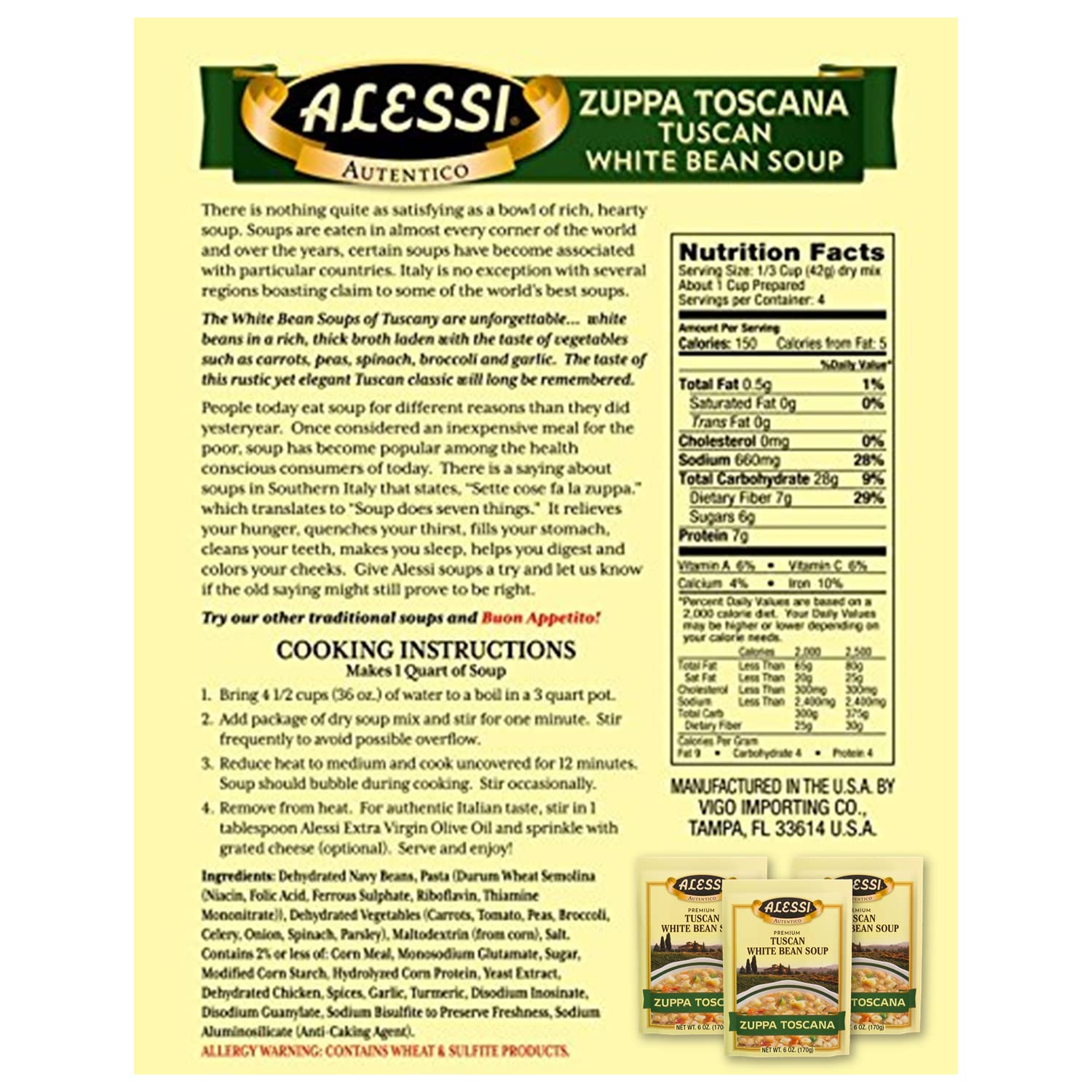 Alessi Autentico Premium Soups, Traditional Flavors, 6oz (Chicken Noodle, Pack of 6)
