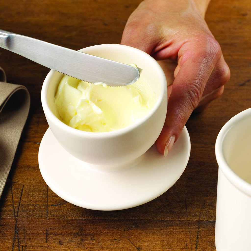Butter Bell - The Original Butter Bell Crock by L. Tremain, a Countertop French Ceramic Butter Dish Keeper for Spreadable Butter, French Ceramic Butter Dish Keeper, Specialty (Ivory Matte)