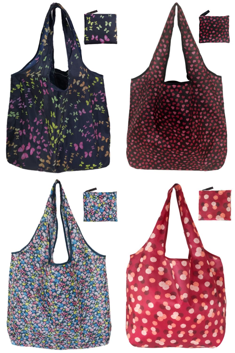 Bolsas de compras reutilizables para comestibles, paquete de 4 de 50 libras bolsas plegables grandes y lavables para mercado, compactas para un fácil almacenamiento, bolsas de tela ligeras y