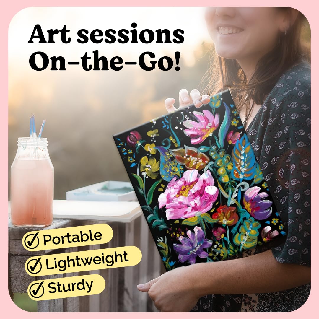 Chalkola Paint Canvas Panels 5x7 inch (15 Pack) for Acrylic Painting & Oil Art, Primed 100% Cotton Boards, Acid-Free for Professional Artists, Hobby Painters, Kids & Beginners