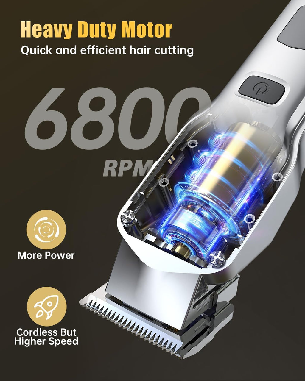 Romanda Clippers and Trimmers Set, Hair Clippers for Men Cordless,Mens Clippers and Grooming Set,Barber Clippers Set | 7000rpm Powerful Cut,Long Battery Life,Waterproof,Durable Stainless Steel Blades,LED Disaplay,12pcs Guide Combs