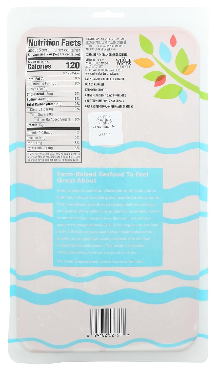 365 by Whole Foods Market Cold Smoked Atlantic Salmon, 12 OZ