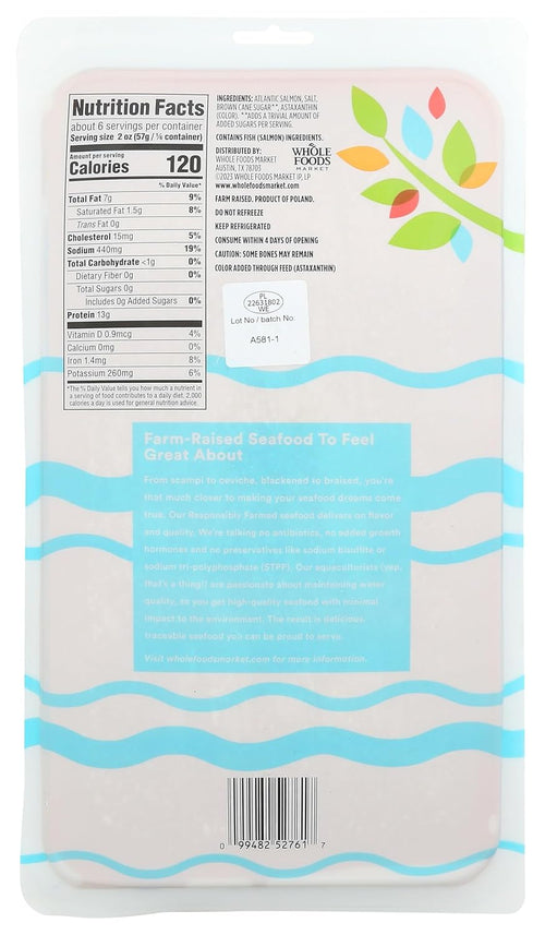 365 by Whole Foods Market Cold Smoked Atlantic Salmon, 12 OZ