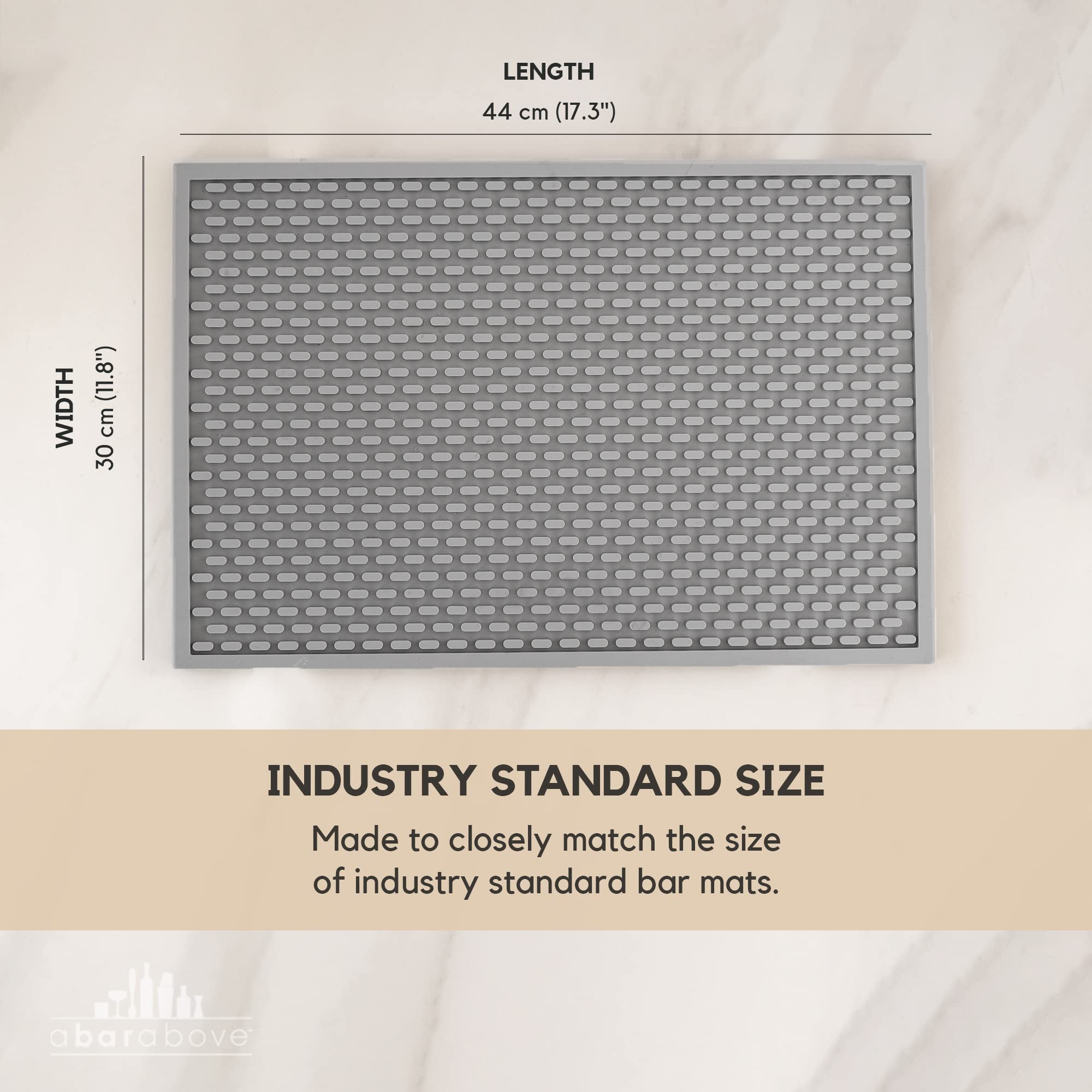 Premium A Bar Above Heavy Duty Bar Mat, Food Safe Silicone Mat, Mats for Bartending and Coffee, Commercial Strength Bartender Accessories, Dish Drying Mats for Kitchen Counter, Barista Accessories