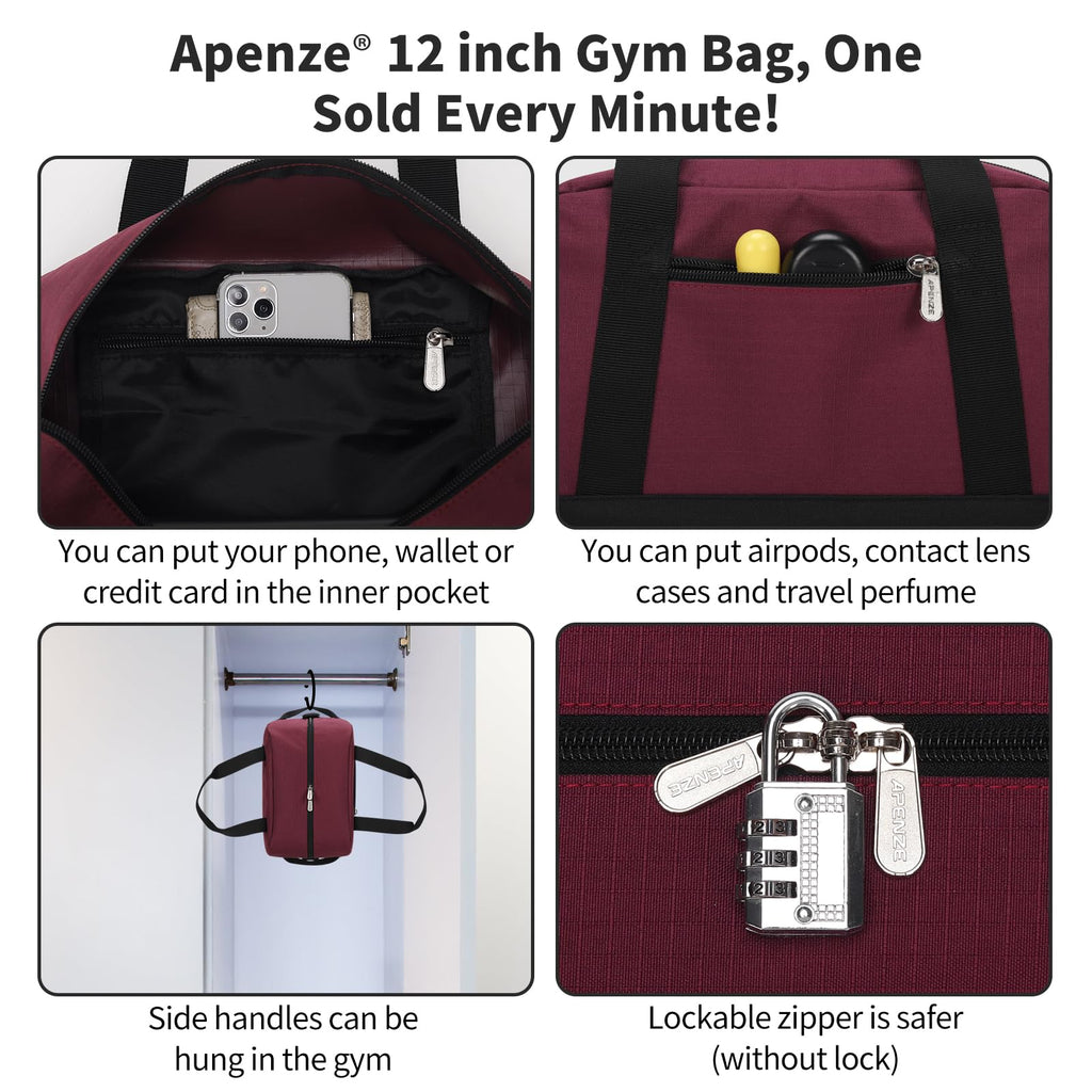 Apenze Small Gym Bag Carry On Bag - 12 in Mini Duffle Bag Lightweight for Overnight Travel(Camouflage)