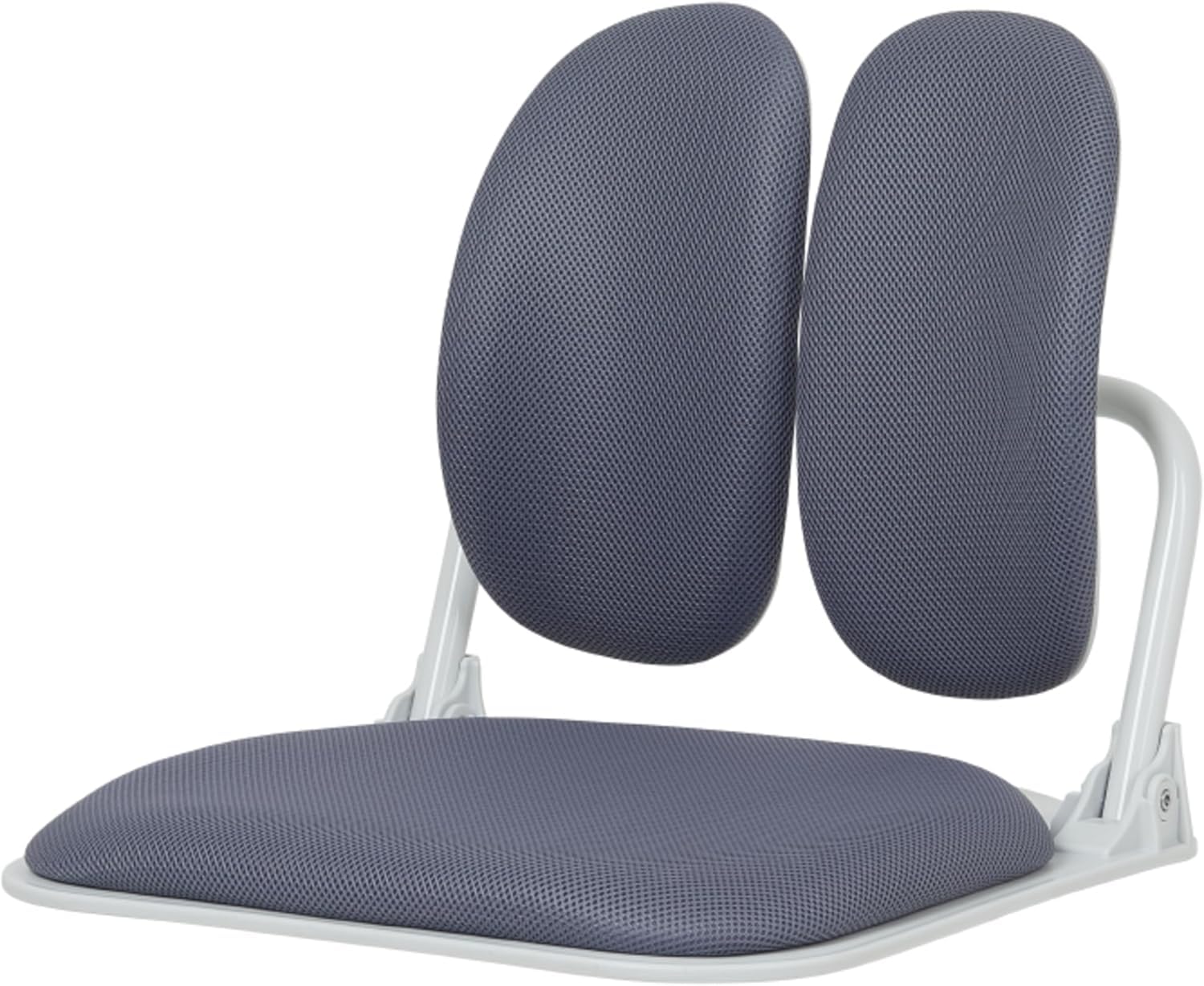 【Premium Dual-Backrests】 Made in Korea Ergonomic Floor Chair with Back Support - Meditation Chair, Floor Gaming Chair, Reading Chair, Floor Chairs for Adults, Foldable Chair (Black Leather)