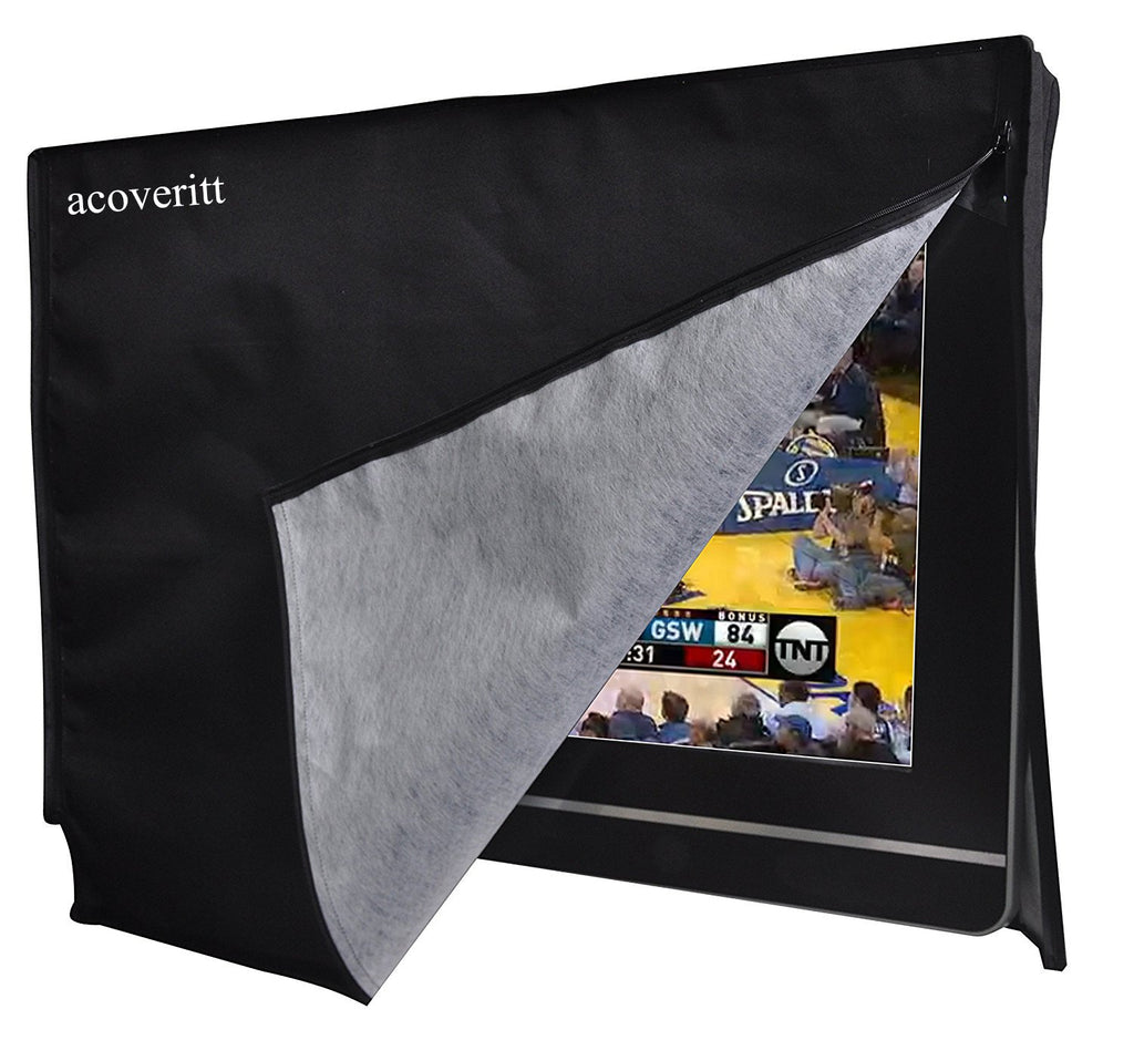 Outdoor 22”-24“-26" TV Set Cover,Scratch Resistant Liner Protect LED Screen Best-Compatible with Standard Mounts and Stands (Beige)